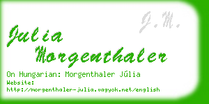 julia morgenthaler business card